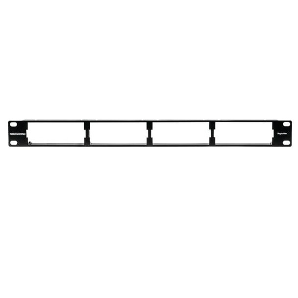 HellermannTyton RNGPP1UHD Racks & Rack Cabinet Accessories RNG Series High Density Modular Panel for High Density Cassette, 1U, Steel, Black, 1/ctn | American Cable Assemblies