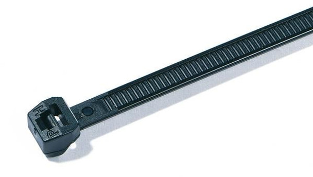 HellermannTyton 118-00066 Cable Ties Outside Serrated Cable Tie, 15.2" Long, 18lb Tensile Strength, PA66HS, Black, 100/pkg | American Cable Assemblies