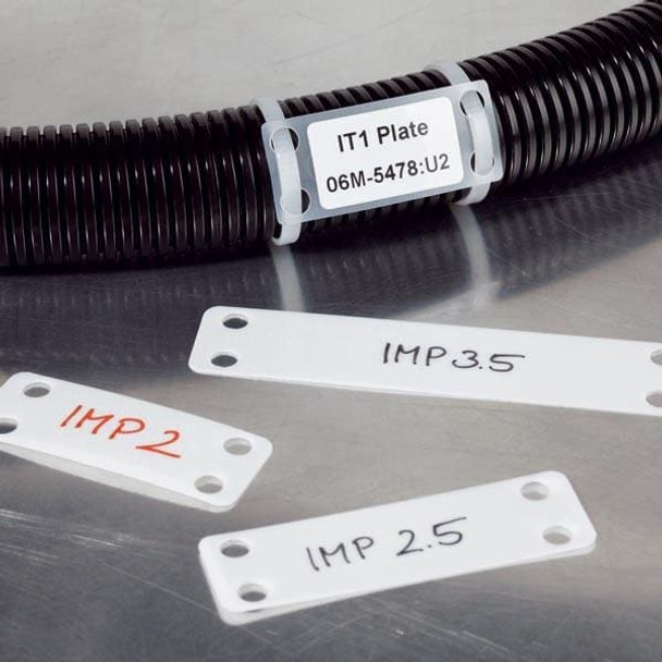 HellermannTyton IMP2.510M4 Wire Labels & Markers IMP2.5 WHT ID PLT 3/4X2-1/2 | American Cable Assemblies