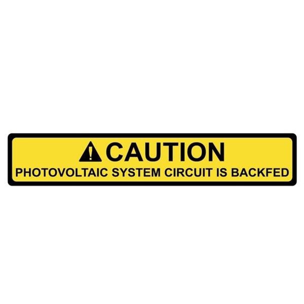 HellermannTyton 596-00587 Labels and Industrial Warning Signs CAUTION PV SYS BACKFED 50/RL | American Cable Assemblies
