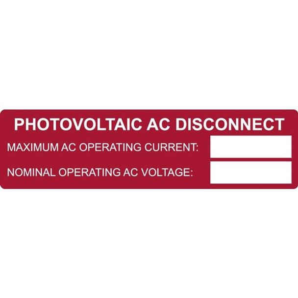 HellermannTyton 596-00652 Labels and Industrial Warning Signs PV ACDIS RATING 50/RL | American Cable Assemblies