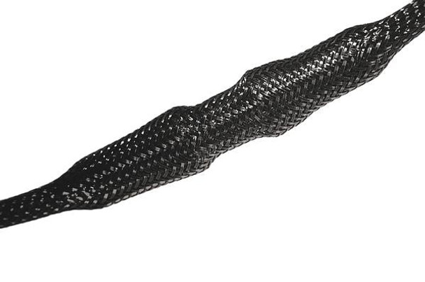 HellermannTyton 170-11000 Spiral Wraps, Sleeves, Tubing & Conduit Helagaine Braided Sleeving, 10 mm Dia., PET, BK, 328 ft/Reel | American Cable Assemblies