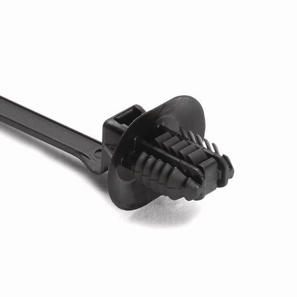 HellermannTyton 157-00154 Cable Tie Mounts 1-Pc Cable Tie/Fir Tree Mount with Disc, 6.6"L, 6.2 - 13.0 mm, PA66HS, Gray, | American Cable Assemblies