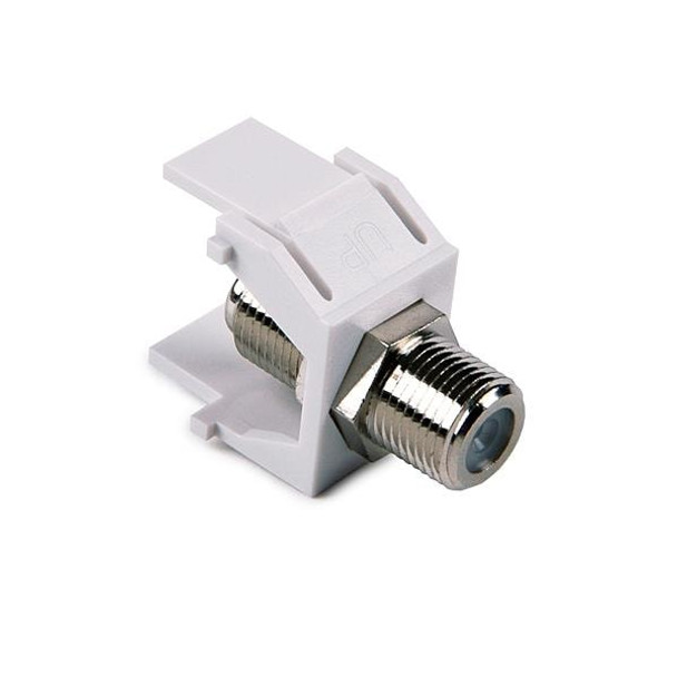 HellermannTyton FINSERT-W RF Connectors / Coaxial Connectors F Connector Module, White, 1/pkg | American Cable Assemblies