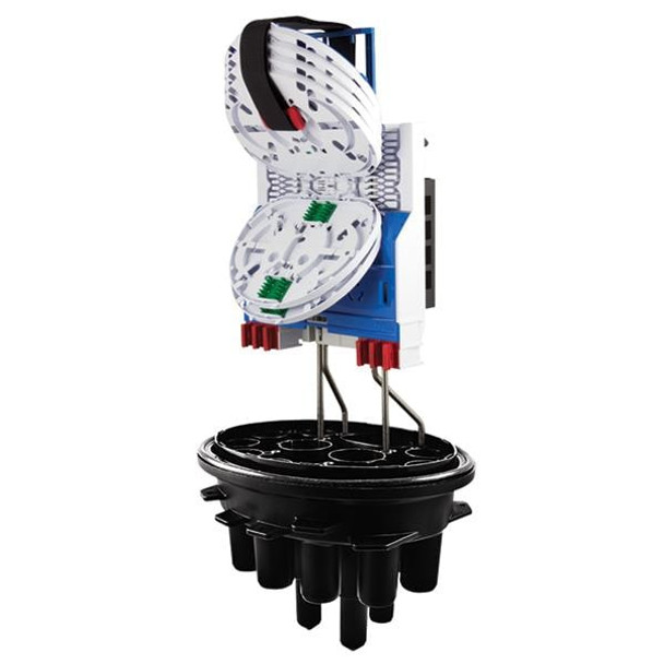 HellermannTyton FDNIRBXBCXX Electrical Enclosures FDN IR 59 port B-Length with basket, No Trays, PP, Black, 1/pkg | American Cable Assemblies