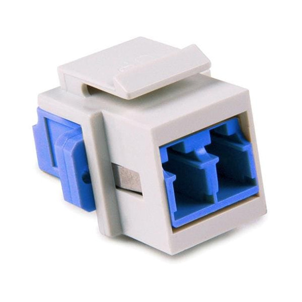 HellermannTyton LCSMINSERT-W Fiber Optic Connectors LC Singlemode Fiber Module, Blue, White, 1/pkg | American Cable Assemblies