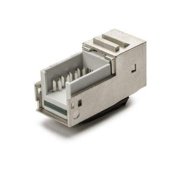 HellermannTyton RJ45FC6AS Modular Connectors / Ethernet Connectors Category 6A Shielded Modular Jack, Mill Finish, 1/bag | American Cable Assemblies