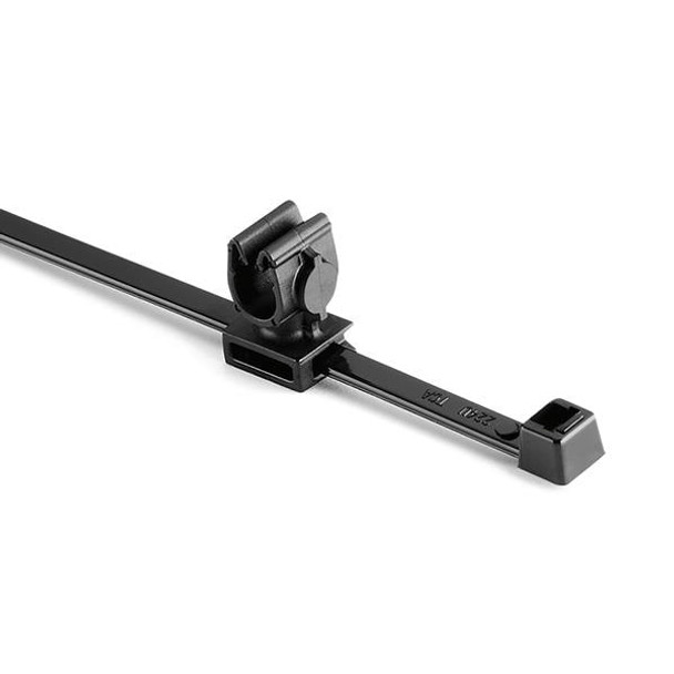 HellermannTyton 156-01812 Cable Ties MOC Clip, 6 mm, Unassembled to T50R Tie, PA66HIRHSUV, Black, | American Cable Assemblies