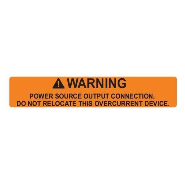 HellermannTyton 596-00880 Labels and Industrial Warning Signs Solar Label, POWER SOURCE OUTPUT, 4.12" x .75", VL, Orange, 50/roll | American Cable Assemblies