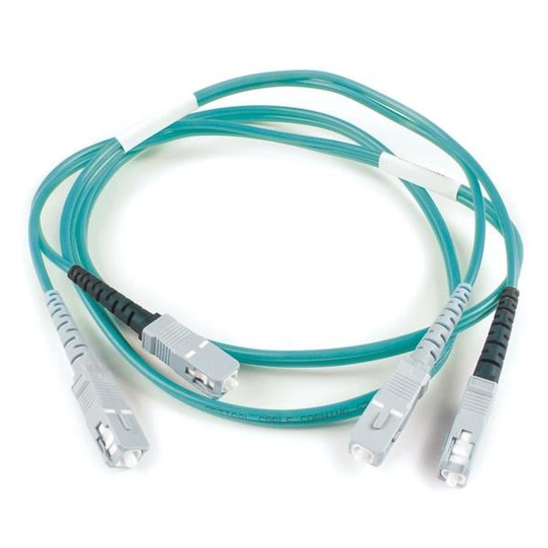 HellermannTyton VFA1SCSCOM3 Fiber Optic Cable Assemblies FT SC - SC Duplex OM3 Fiber Assembly, 1M, Aqua, 1/pkg | American Cable Assemblies