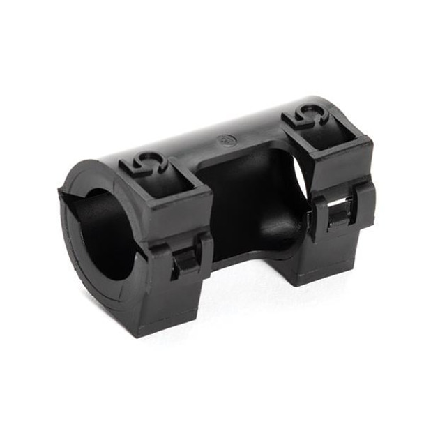 HellermannTyton 167-00218 Conduit Fittings & Accessories Hinged Convoluted Tubing Breakout Fitting, L- 0.75" x R- 0.88", PP, Black, 600/pkg | American Cable Assemblies