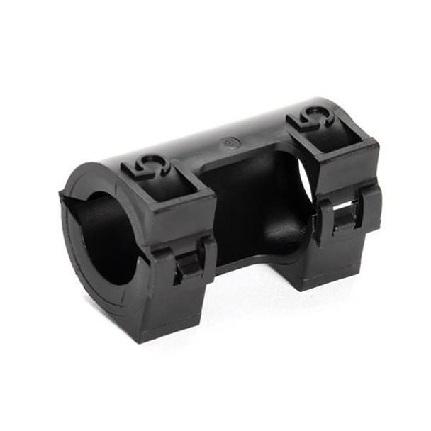 HellermannTyton 167-00222 Conduit Fittings & Accessories Hinged Convoluted Tubing Breakout Fitting, L- 0.75" x R- 0.75", PP, Black, 400/pkg | American Cable Assemblies
