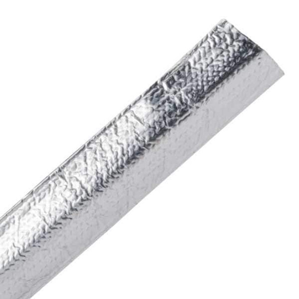 HellermannTyton 170-03054 Spiral Wraps, Sleeves, Tubing & Conduit Braided Sleeving, Aluminum Laminated Fiberglass, 0.5" Dia, AL/GF, Silver, 250 ft/bulk reel | American Cable Assemblies