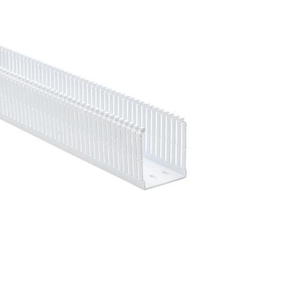 HellermannTyton 181-00234 Wire Ducting & Raceways High Density Slotted Wall Wiring Duct, 2.5" x 3", Adhesive, PVC, White, 120ft/Carton | American Cable Assemblies