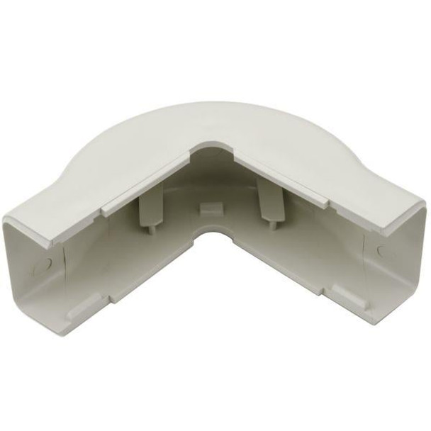 HellermannTyton TSR2FW-29 Wire Ducting & Raceways External Corner Cover, 1-1/4", 1" Bend Radius, PVC, Office White, 1/bag | American Cable Assemblies