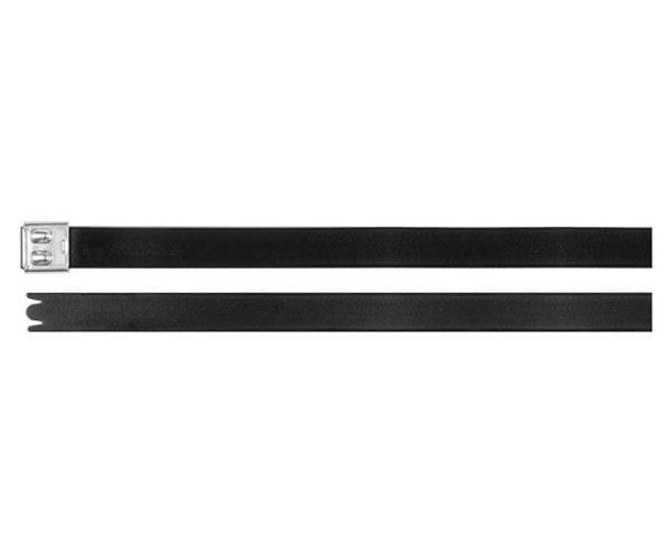 HellermannTyton 111-01515 Cable Ties Polyester Coated Stainless Steel Tie, 23" Long, 562lb Tensile Strength, SS316, Metal, 50/pkg | American Cable Assemblies