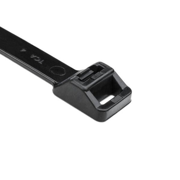 HellermannTyton SR255X0HIHSUVC2 Cable Ties Releasable Cable Tie, 14.6" Long, 250lb Tensile Strength, PA66HIRHSUV, Black, 100/pkg | American Cable Assemblies