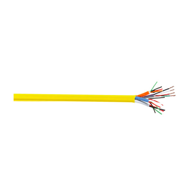 Remee R00907M1Y 22 AWG 6 Conductors Shielded, 22 AWG 4 Conductors Unshielded, 22 AWG 2 Conductors Unshielded,18 AWG 4 Conductors Unshielded Stranded Bare Copper CMR Non-Plenum Access Control Cable - 1000' Reel - Yellow | American Cable Assemblie
