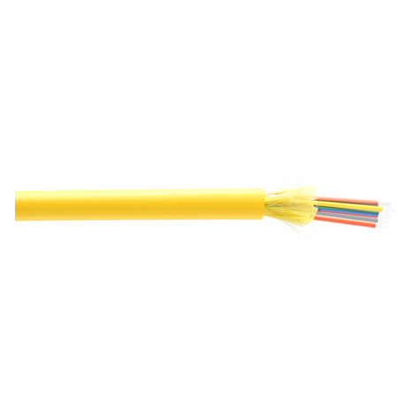 Remee 33-012-76K-RYNOOP-3000 12 Fiber Tight-Buffered Singlemode OFNP Plenum Distribution Fiber Optic Cable - 3000' Spool - Yellow | American Cable Assemblie