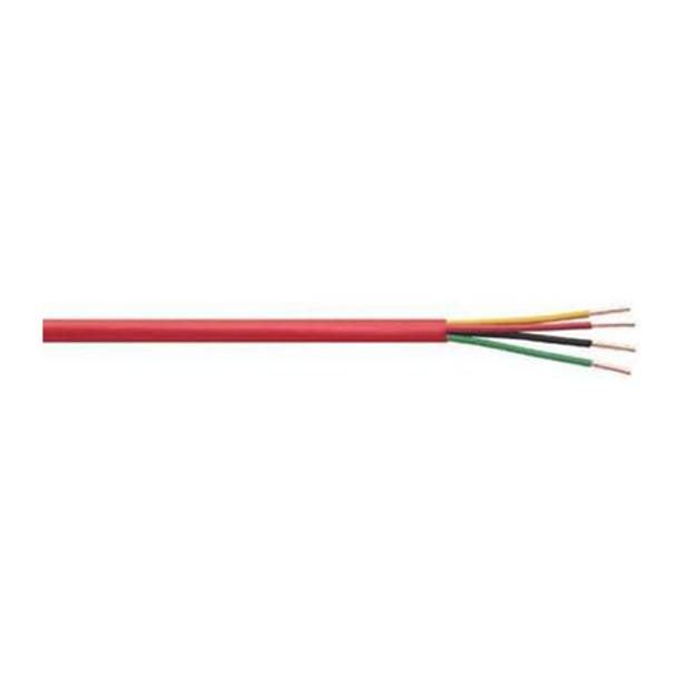 Remee 760144M1R 14 AWG 4 Conductors Unshielded Solid Bare Copper FPLP Plenum Fire Alarm Cables - 1000' Reel - Red | American Cable Assemblie