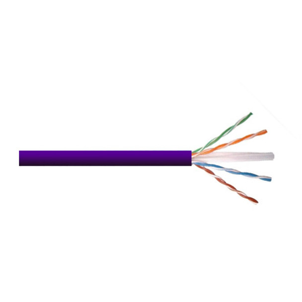 Remee 6B234UTPENHM3V 23 AWG 4 Pair Unshielded Twisted Pairs (UTP) Solid Bare Copper CMP Cat6 Plenum Network Cable - 1000' Reel in Box - Violet | American Cable Assemblie