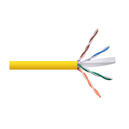 Remee 6RF234UTPM3Y 23 AWG 4 Pair Unshielded Twisted Pairs (UTP) Solid Bare Copper CMR Cat6 Non-Plenum Network Cable - 1000' Reel in Box - Yellow | American Cable Assemblie