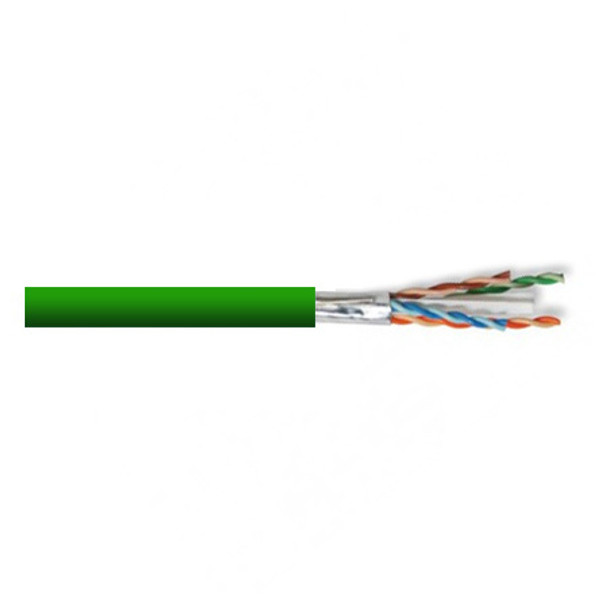 Remee 6UA234STPRM1E 23 AWG 4 Pair Shielded Twisted Pairs Copper CMR Cat6a Non-plenum Network Cable - 1000' Reel - Green | American Cable Assemblie