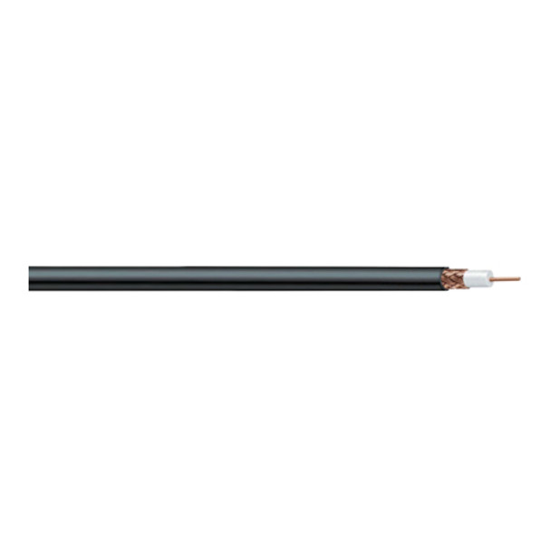 Remee R001510WBTPOLYM1B 20 AWG Shielded Solid Bare Copper Non-Plenum CCTV Coaxial Cable - 1000' Reel - Black | American Cable Assemblie