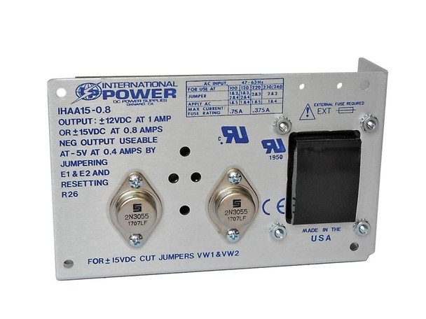 International Power IPIHAA15-0.8 Linear Power Supplies DUAL OUTPUT LINEAR Made in the USA | American Cable Assemblies