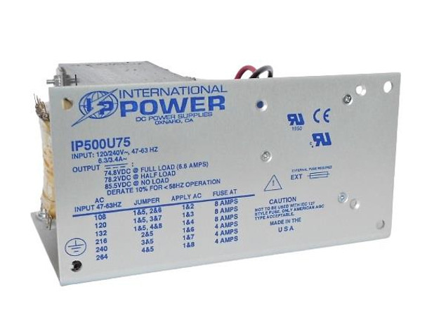 International Power IPIP500U75 Linear Power Supplies 75C6.6A UNREG PWR SU Made in the USA | American Cable Assemblies