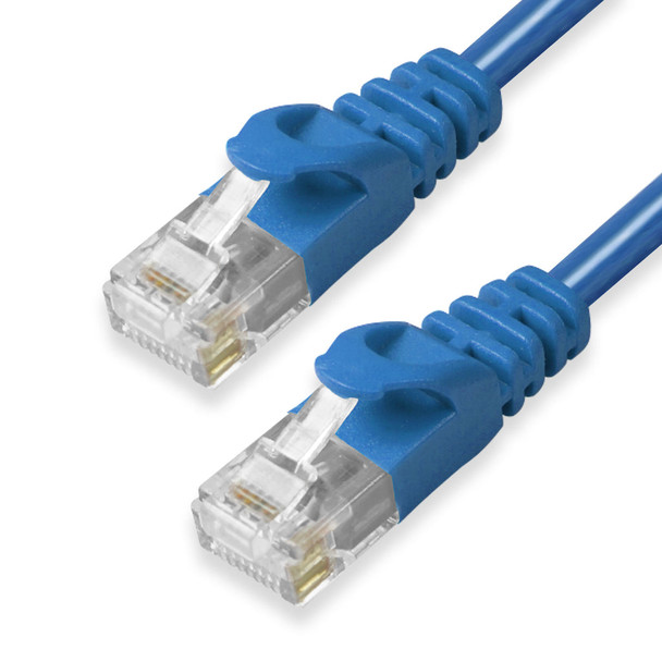 YC Cables YCCAT-350-001-BLU Cat5e Patch Cable Molded Snagless Boot | American Cable Assemblies