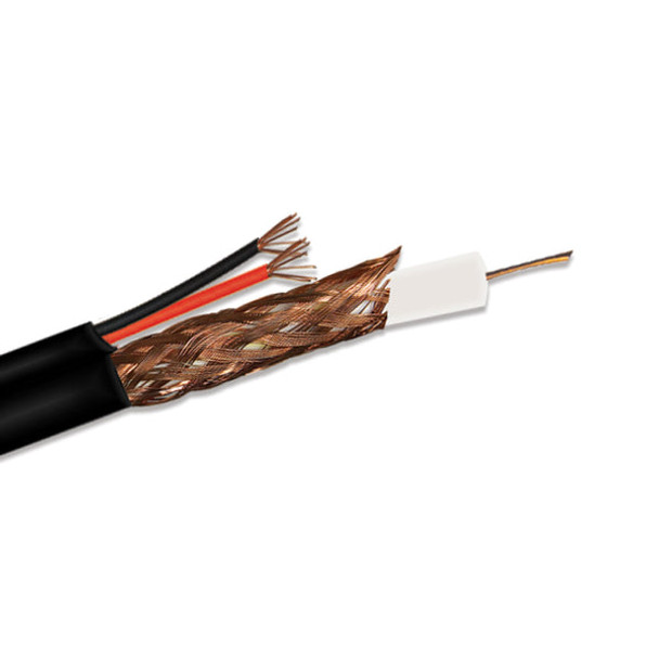 YC Cables YCCBL-RG59S-500WT RG59 + 18/2 Siamese Cable