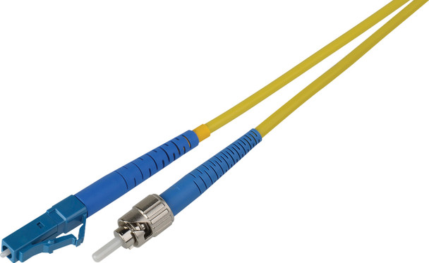 Camplex SMS9-ST-LC-001 Premium Bend Tolerant Fiber Patch Cable Single Mode Simplex ST to LC - Yellow - 1 Meter | American Cable Assemblies