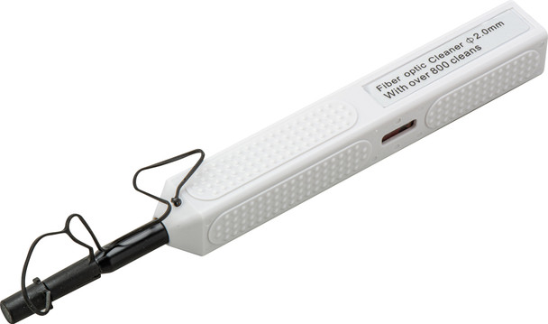 Camplex CMX-TL-1404 One-Click Cleaner for Fiber Optic Connectors SMPTE 311 and 2.0mm Ferrules - White Black Tip | American Cable Assemblies