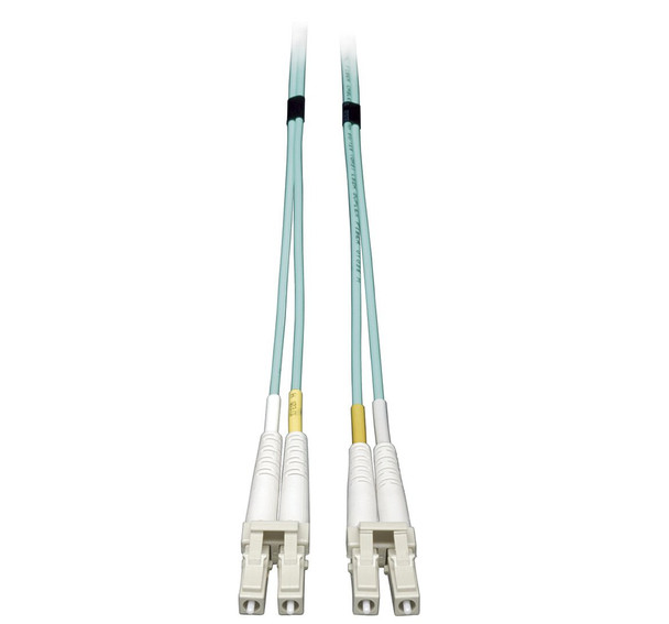 Camplex MMD50-LC-LC Premium Bend Tolerant Fiber Patch Cable OM3 Multimode Duplex LC to LC - Aqua