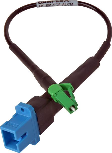 Camplex HF-SM-SCF-ALCM UPC SC Female to APC LC Male Single Mode Fiber Optic Tactical Adapter- 6 Inch | American Cable Assemblies