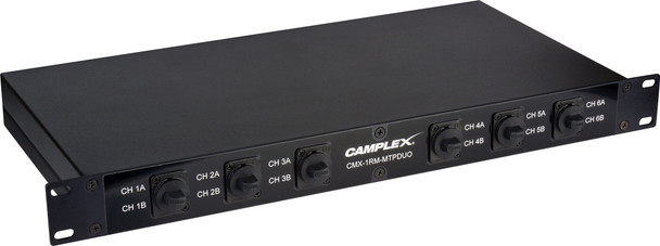 Camplex CMX-1RM-MTPDUO opticalCON MTP NO12FDW-A to (6) SM DUO NO4FDW-1-A Rack Mount