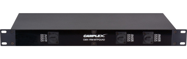 Camplex CMX-1RM-MTPQUAD opticalCON MTP NO12FDW-A to (3) SM QUAD NO4FDW-A Rack Mount