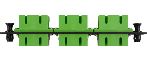 Camplex CMX-MP12SCDA 6-Port SC APC Duplex Single Mode Fiber Adapter Plate Module with Ceramic Connectors-Green