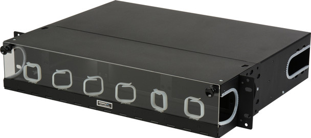 Camplex CMX-MPR-2RU Adjustable Fiber Enclosure for 19 or 23-Inch Racks - Holds 6 Modules for up to 144 Fibers | American Cable Assemblies