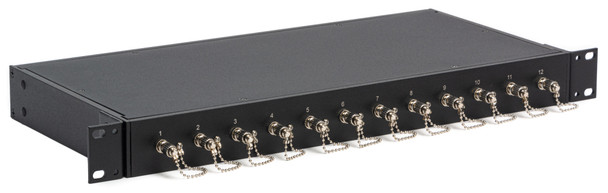 Camplex CMX-OPRBX-11 12-Port ST to ST Singlemode Simplex Fiber Optic Feedthru Rackmount Cabinet 1RU | American Cable Assemblies