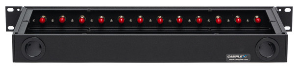 Camplex CMX-OPRBX 12-Port ST to ST Singlemode Simplex Fiber Optic Feedthru Rackmount Cabinet 1RU