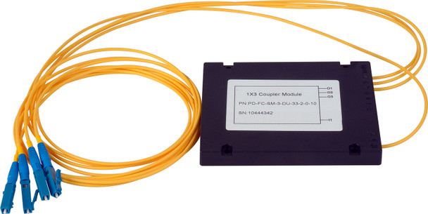 Camplex CMX-SM1X3LC-001 Single Mode LC Fiber Optic 1x3 Splitter Cable - 1 Foot | American Cable Assemblies