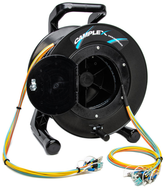 Camplex CMX-TARLCST-0500 TAC-ALL 12-Channel ST Single Mode & LC Multimode Fiber Optic Tactical Snake on Reel - 500 Foot | American Cable Assemblies
