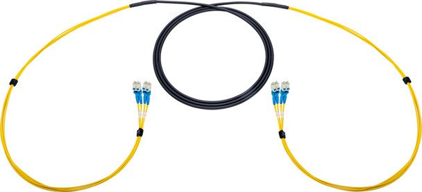 Camplex CMX-TFS04LC-0010 TiniFiber 4-Channel LC-Single Mode Armored Tactical Fiber Optic Snake - 10 Foot | American Cable Assemblies