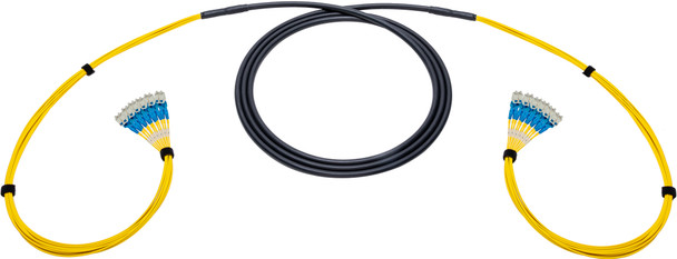 Camplex CMX-TFS12LC-0010 TiniFiber 12-Channel LC-Single Mode Armored Tactical Fiber Optic Snake - 10 Foot | American Cable Assemblies