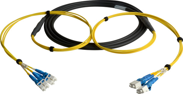 Camplex CMX-TS04LC-0010 4-Channel LC Single Mode Fiber Optic Tactical Snake 10 Foot | American Cable Assemblies