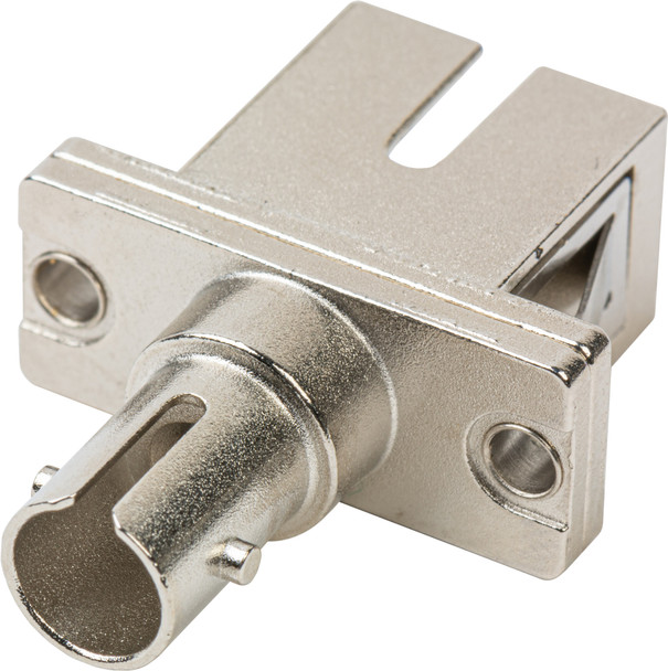 ST to SC Simplex Single Mode Coupler with Flange Ceramic Sleeve & Metal Body | American Cable Assemblies