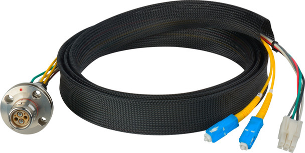 Camplex HF-FCS01A-FR-SC Canare Hybrid Fiber Optic Receptacle SMPTE/ARIB Cable with SC Connectors - Female - 1 Foot | American Cable Assemblies