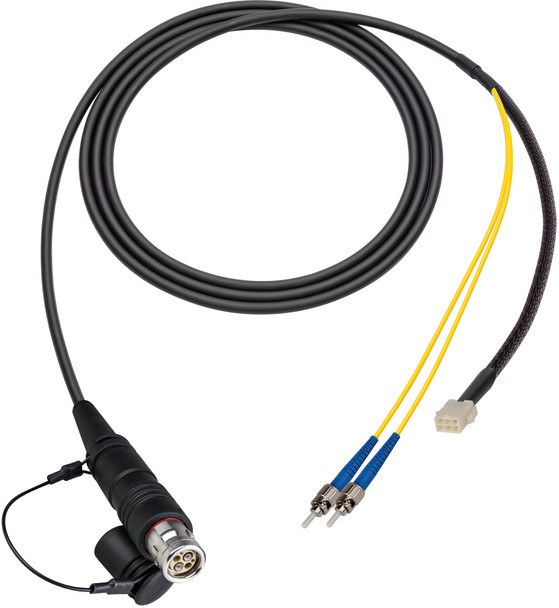 Camplex HF-FUWST3-BO-006 LEMO FUW to Dual ST & 6-Pin AMP In-Line Fiber Breakout - 6 Foot | American Cable Assemblies